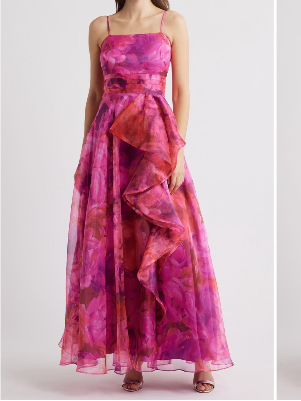 Eliza J Organza A-Line Dress
